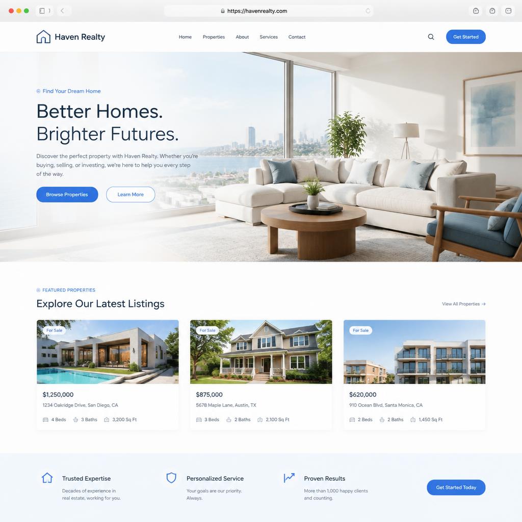 Real estate website